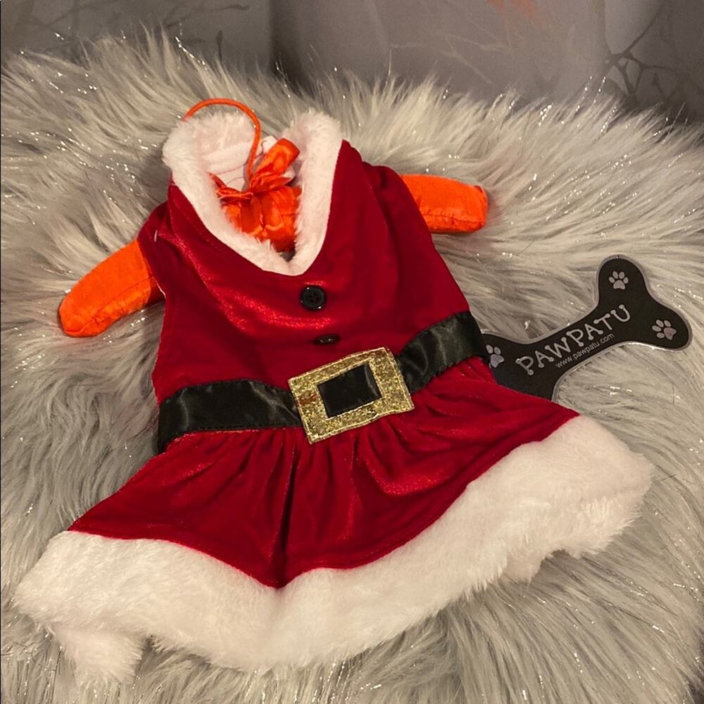 BNWT PAWPATU Dog Santa Costume Christmas Dress Size Small